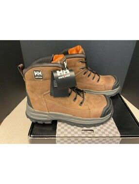 NEW! MENS HELLY HANSEN DENISON COMPOSITE TOE 6" WORK BOOTS. SIZE 8.5. NICE BOOTS